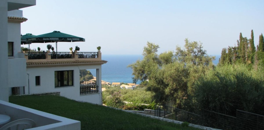 Grcka hoteli letovanje, Lefkada, Agios Nikitas, Hotel Santa Marina, pogled sa terase