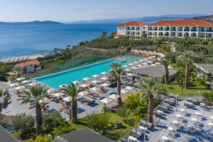 Grcka hoteli letovanje, Halkidiki, Uranopols,Akrathos, panorama