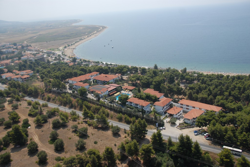 Grcka hoteli letovanje, Halkidiki, Psakudia,hotel Philoxenia,pogled iz vazduha