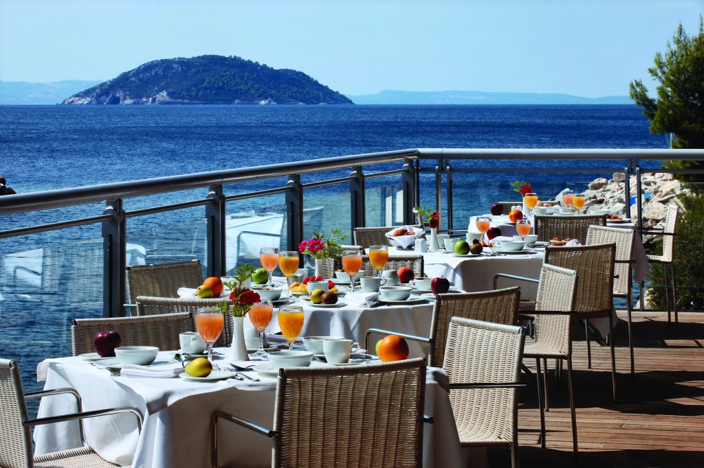 Grcka hoteli letovanje, Halkidiki, Porto Carras Meliton,otvoreni deo restorana