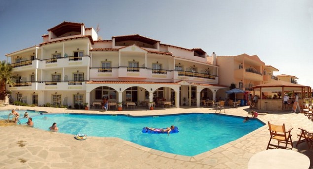 Grcka hoteli letovanje, Tasos, Skala Rahoni, Hotel Rachoni Bay-Resort, pogled na hotel