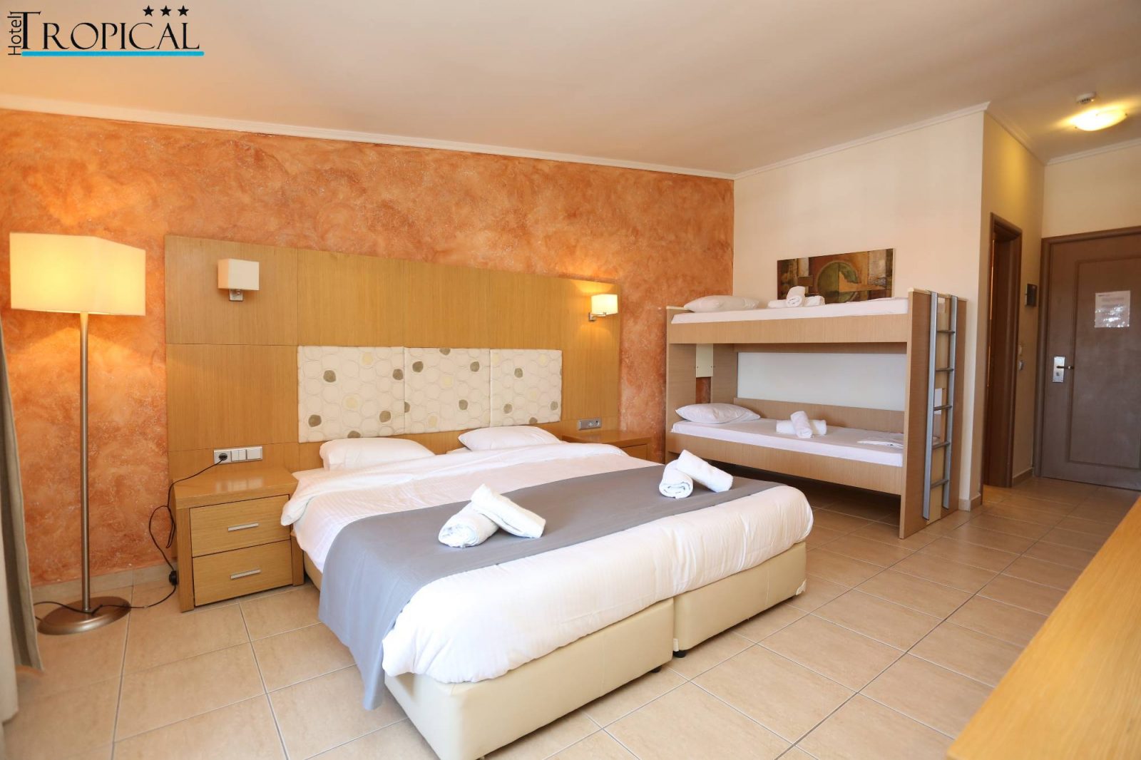 Grcka hoteli letovanje, Halkidiki, Hanioti,Tropical,soba sa krevetima na sprat