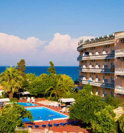 Grcka hoteli letovanje, Krf, Benitses, Hotel Potamaki Beach, panorama