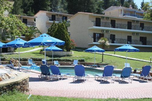 Grcka hoteli letovanje, Halkidiki, Siviri,Jenny,bazen iz druge perspektive