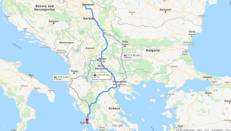 Grcka leto apartmani, Lefkada, Nidri, sopstveni prevoz, mapa