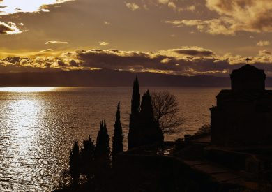 Put u Ohrid, crkva sv. Jovana - zalazak sunca