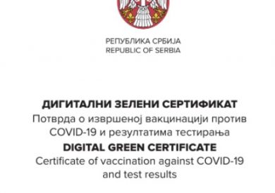 EU digitalni zeleni sertifikat