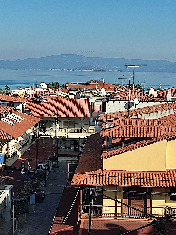 Grcka apartmani letovanje, Hanioti Halkidiki, Sotiris, pogled na more