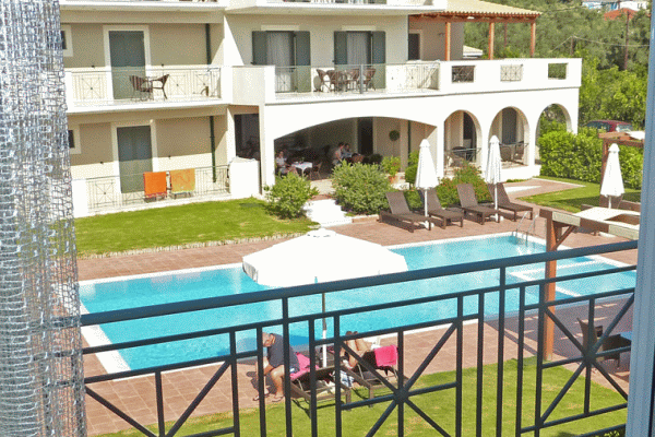 Grcka hoteli letovanje, Lefkada, Nikiana, Hotel Eleana, pogled sa terase